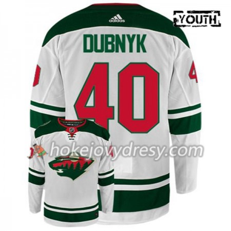 Dětské Hokejový Dres Minnesota Wild DEVAN DUBNYK 40 Adidas Bílá Authentic